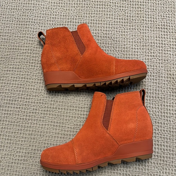 Sorel Women's Evie Pull-On Bootie — Waterproof Suede Leather — Wedge Ankle  7.5 - Picture 7 of 8